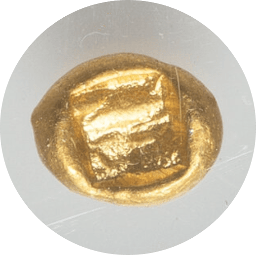 【AU 5/5-4/5】紀元前561年?546年 古代リディア王国 クロイソス王 1/12スターテル金貨(裏)