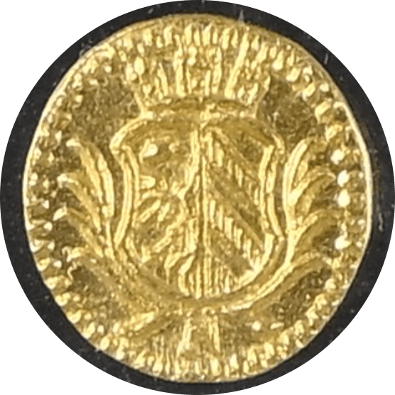 【MS64】1700年 神聖ローマ帝国 ドイツ ニュルンベルク ラムダカット 1/16ダカット金貨(裏)