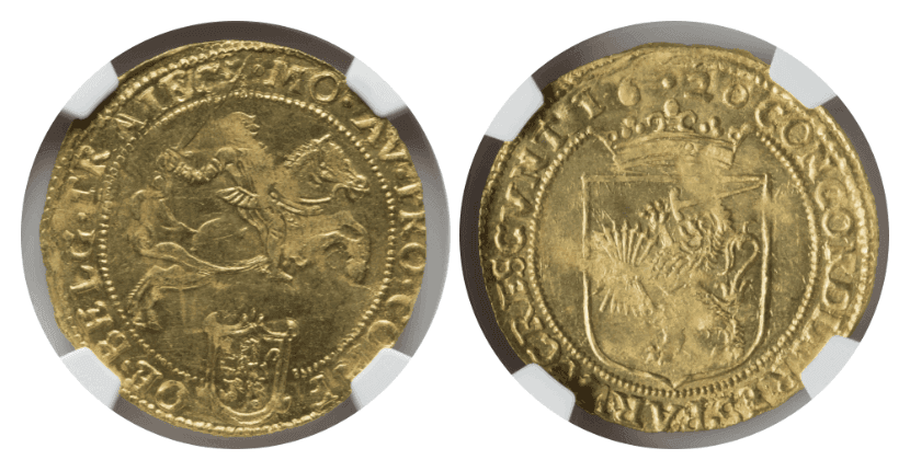 【MS62+】1620年 オランダ  ユトレヒト キャバリエドール金貨