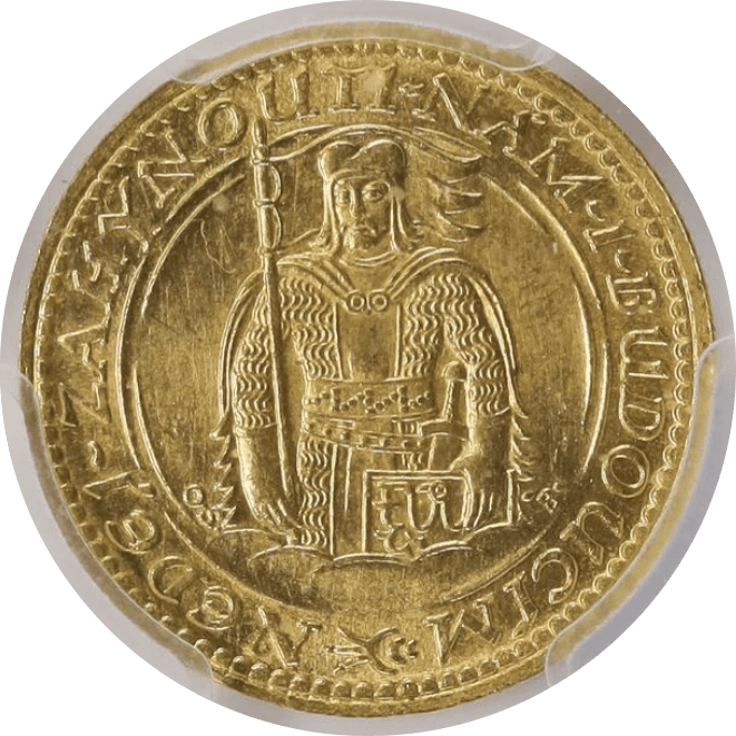 【MS65】1926年 チェコスロバキア  1ダカット金貨 MS65(表)