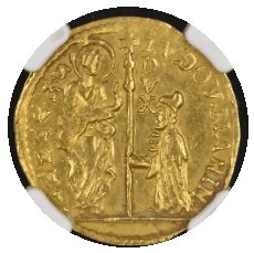 【MS61】1789年?97年 イタリア ヴェネツィア ルドヴィコ・マニン ゼッキーノ金貨(表)