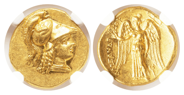 【Ch AU 5/5 3/5】紀元前336年〜323年 古代マケドニア王国 アレキサンダー3世 スターテル金貨