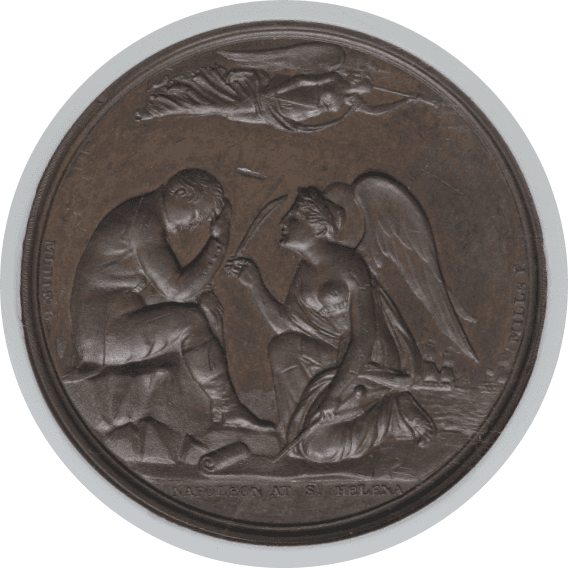 【MS63 BN】1815年 フランス セントヘレナのナポレオン1世 銅メダル(裏)