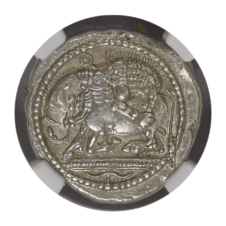 【AU★5/5 4/5】紀元前470年?430年 古代マケドニア アカントス テトラドラクマ銀貨(表)