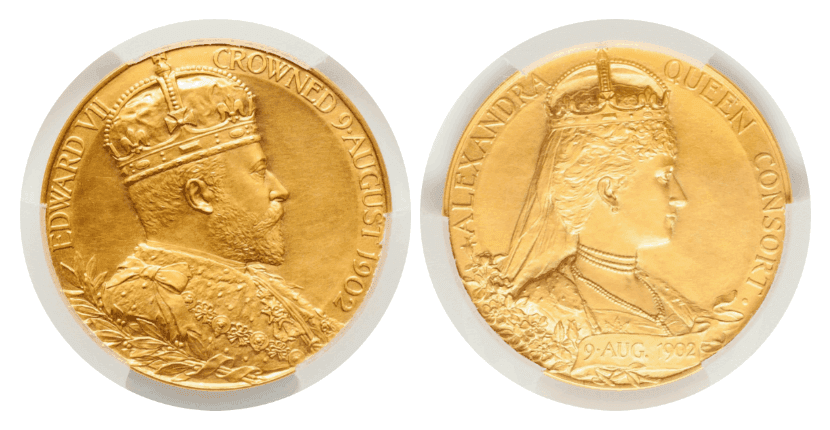 【SP62】1902年 イギリス エドワード7世 戴冠記念 金メダル