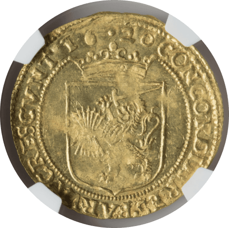 【MS62+】1620年 オランダ ユトレヒト キャバリエドール金貨(裏)