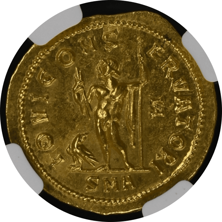 【MS 5/5 4/5】284年〜305年 古代ローマ帝国 ディオクレティアヌス帝 アウレウス金貨(裏)