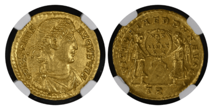 【MS 5/5 4/5】337年〜350年 ビザンツ帝国(東ローマ帝国)コンスタンス1世 ソリダス金貨