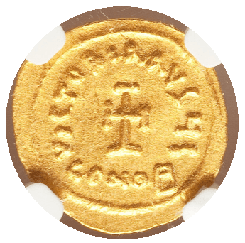 【MS 5/5 4/5】610年?641年 ビザンツ帝国(東ローマ帝国) ヘラクレイオス1世 トレミシス金貨(裏)