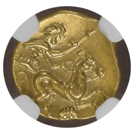 【AU★ 5/5 4/5】紀元前3世紀〜紀元前2世紀 古代ギリシャ フィリッポス2世1/4スターテル金貨(裏)