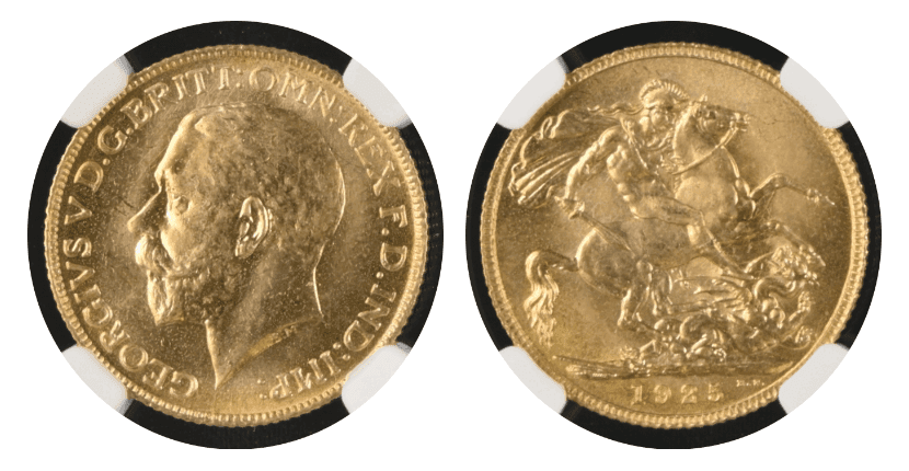 【MS66】1925年 イギリス ジョージ5世 1ソブリン金貨