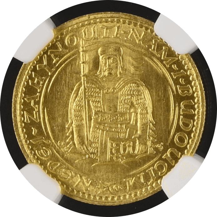 【MS66+】1936年 チェコスロバキア 1ダカット金貨(表)
