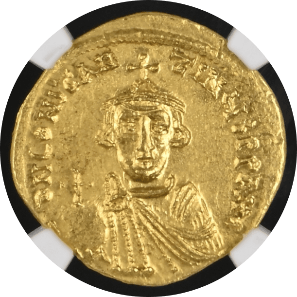【MS 5/5 3/5】641年?668年 ビザンツ帝国 コンスタンス2世 ソリダス 金貨(表)