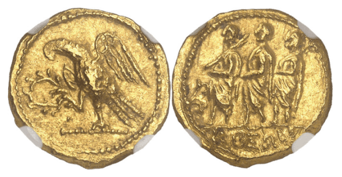 【MS 4/5 4/5】紀元前54年 古代ギリシア コソン トラキア スキタイ スターテル金貨