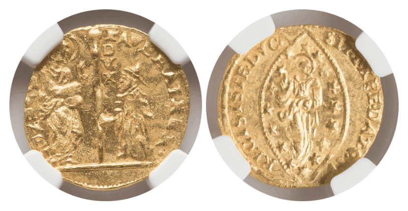 【MS62】1779年?1789年 イタリア ヴェネツィア パオロ・レーニア ゼッキーノ金貨