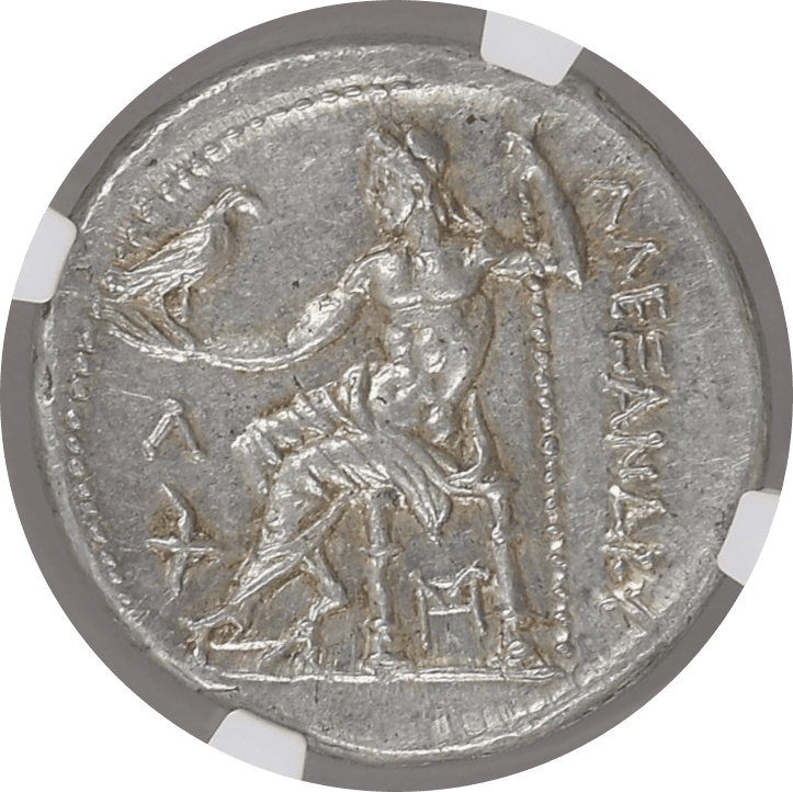 【Ch AU★ 5/5-5/5】紀元前315年?294年 古代マケドニア アレキサンダー3世 テトラドラクマ銀貨(裏)