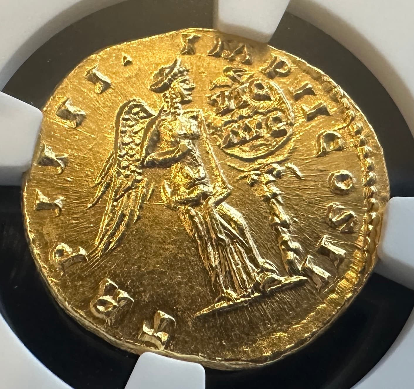 【Ch MS 5/5 5/5 Fine Style】161年〜169年 古代ローマ帝国 ルキウス・ウェルス帝 アウレウス金貨