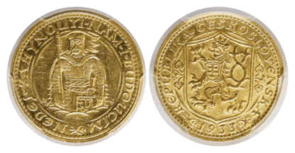 【MS63】1933年 チェコスロバキア 1ダカット金貨