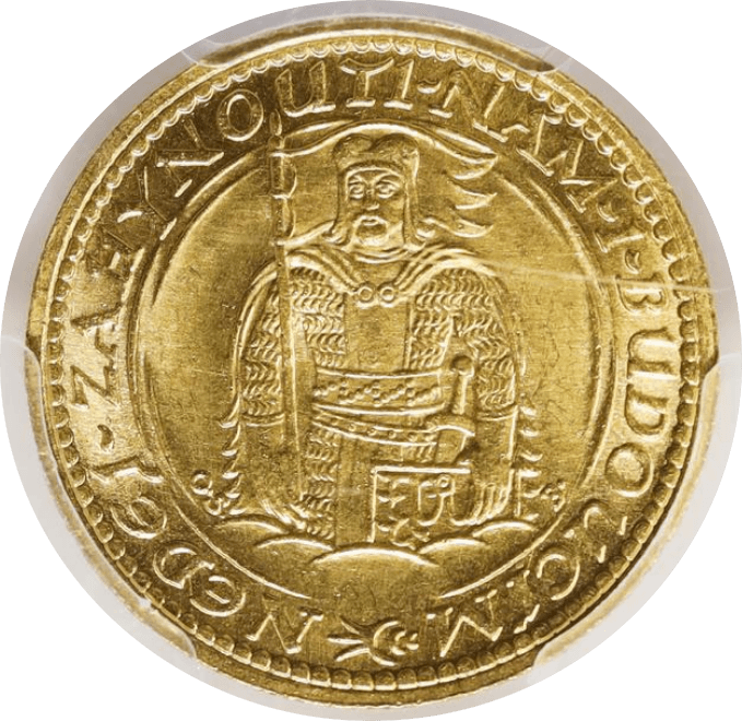 【MS65】1931年 チェコスロバキア 1ダカット金貨(表)