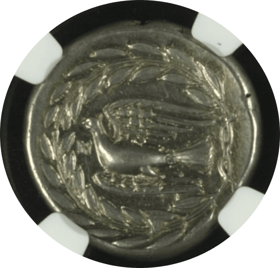 【AU★ 5/5 4/5 FineStyle】紀元前400年〜323年 古代ギリシア シキオン スターテル銀貨(裏)