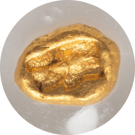 【MS 5/5 4/5】紀元前561年?546年 古代リディア王国 クロイソス王 1/3スターテル金貨(裏)