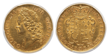 【AU58】1739年 イギリス ジョージ2世 2ギニー金貨