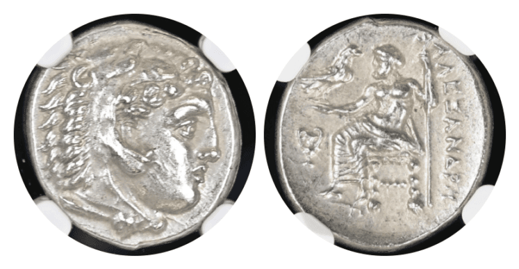 【Ch AU】紀元前336年〜323年 古代マケドニア王国 アレキサンダー3世 ドラクマ銀貨