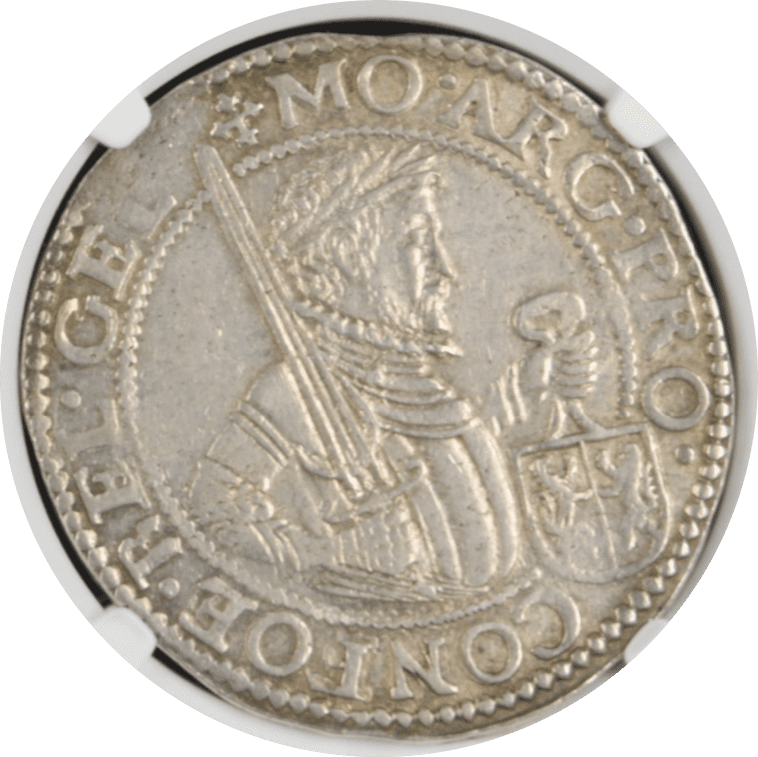 1612年 神聖ローマ帝国 ネーデルラント連邦共和国 ライオン ライクスダアルダー銀貨(表)