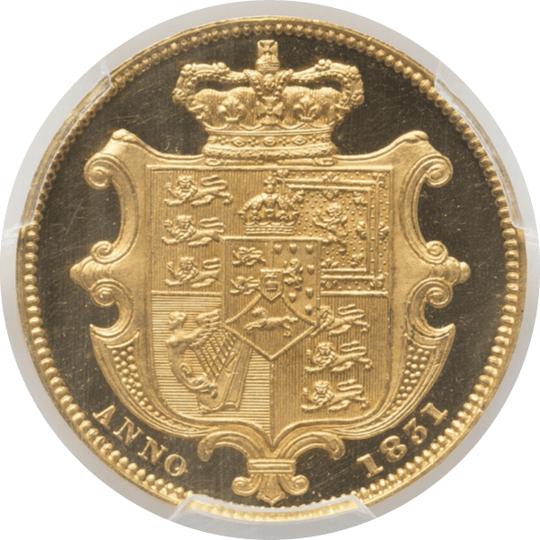 【PR64 DEEP CAMEO】1831年 イギリス ウィリアム4世 ソブリン金貨(裏)