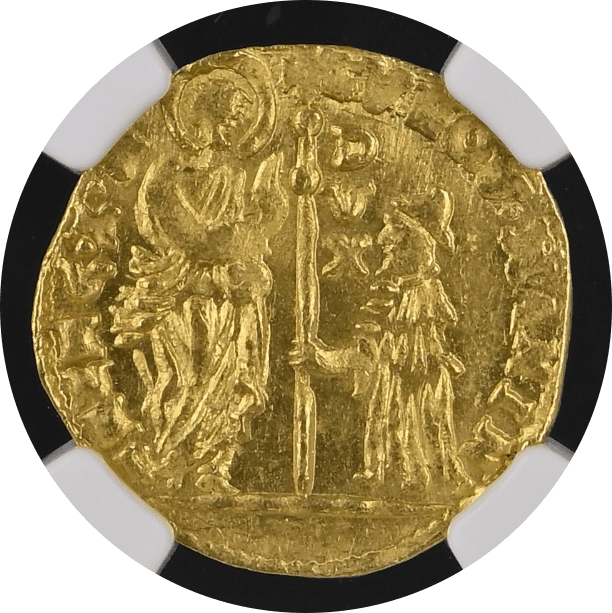 【MS63】1789年?1797年 イタリア ヴェネツィア ルドヴィコ・マニン ゼッキーノ金貨(表)