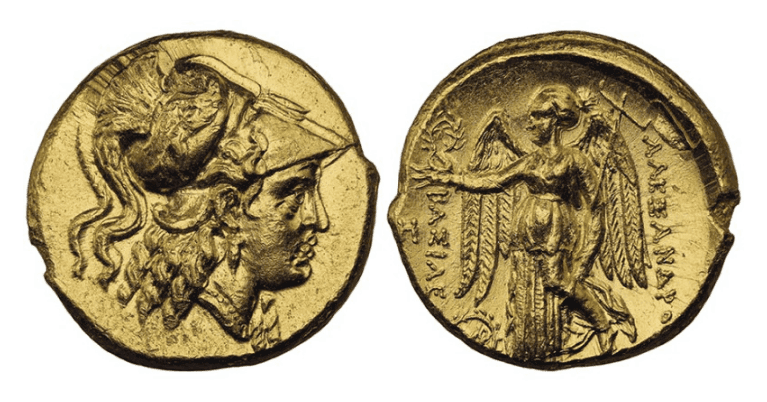 【Ch AU 4/5 3/5】紀元前336年〜323年 古代マケドニア王国 アレキサンダー3世 スターテル金貨