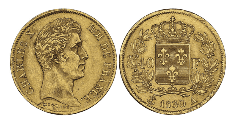 【MS63】1830年 フランス シャルル10世 40フラン金貨