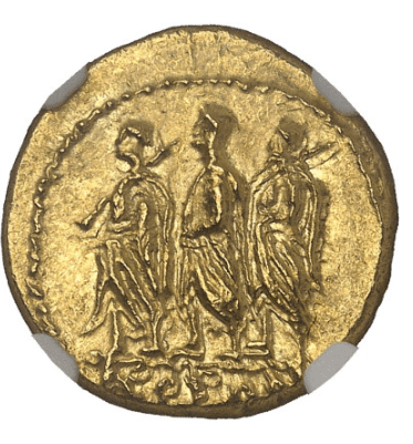 【MS 4/5 4/5】紀元前54年 古代ギリシャ コソン トラキア スキタイ スターテル金貨(裏)